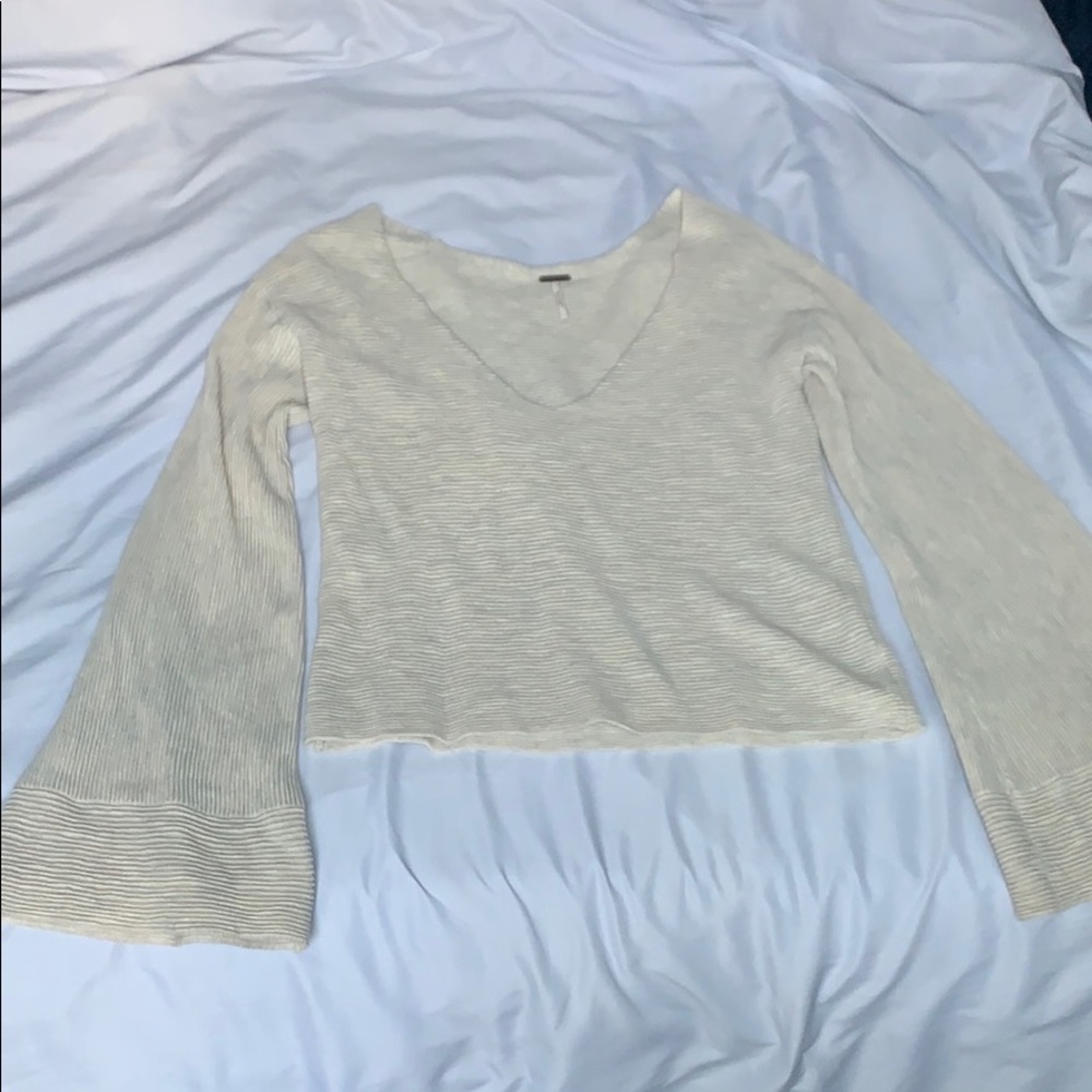 Free People Ribbed Cropped Sweater
